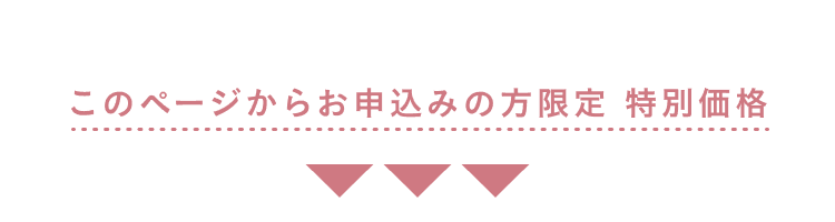 
このページからお申込みの方限定　特別価格
        